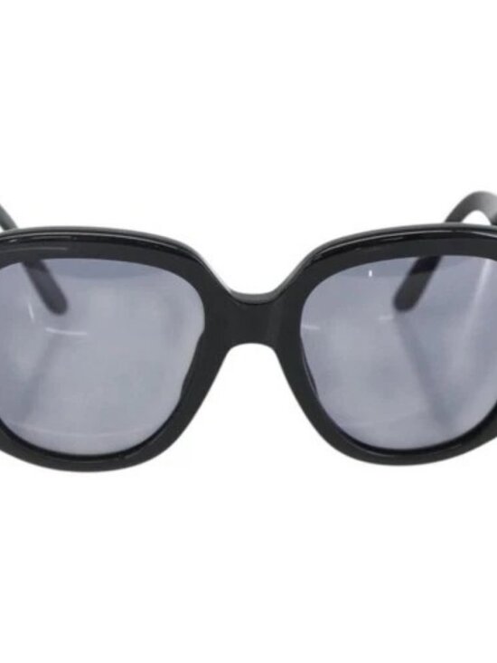 CHANEL Sunglasses plastic Black CC Auth 169816V